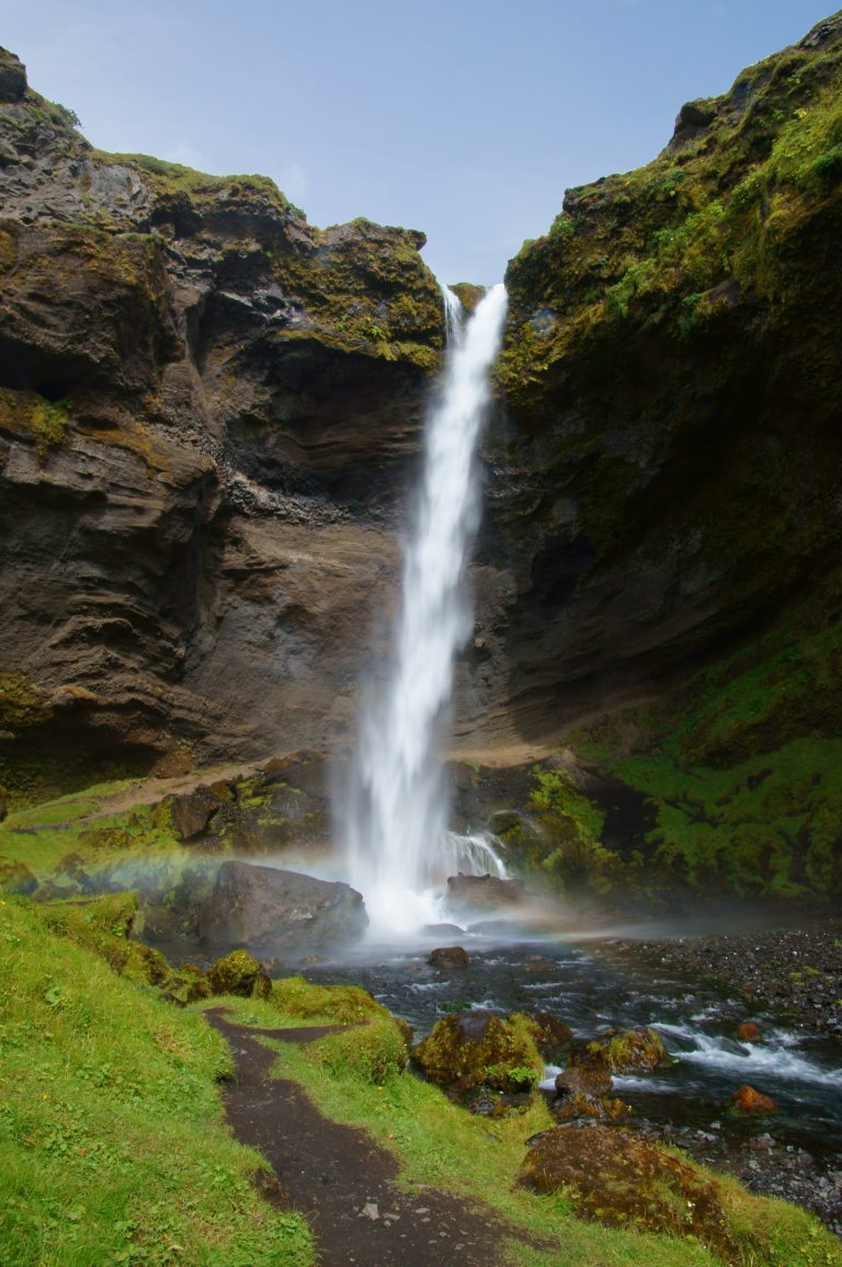 Hidden waterfall Iceland