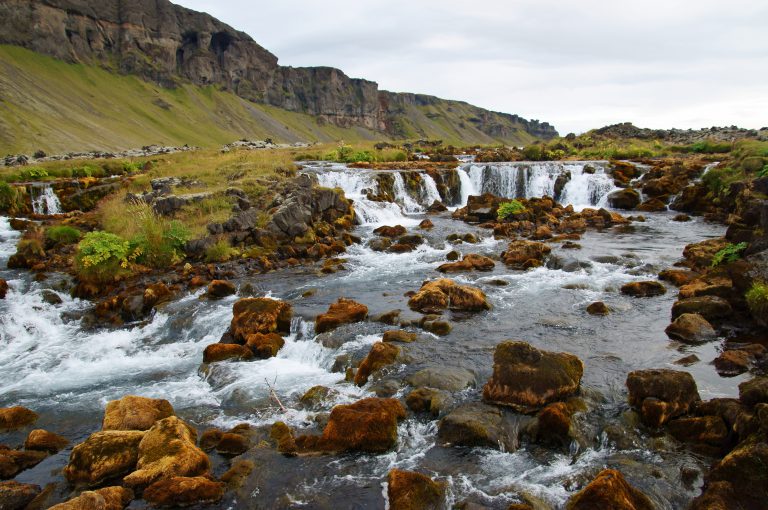Waterfall near the mainroad Iceland